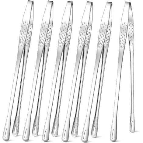 Lot De 6 Pinces De Service En Acier Inoxydable - Longueur 12,7 Cm, Idéales Pour Buffet, Apéritif Et Cuisine - 10