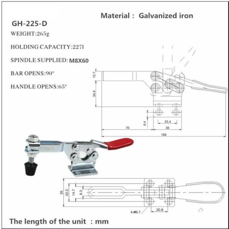 Lot De 5 Pinces à Dégagement Rapide - Serre-Joint Une Main 4 Pouces - Nylon/Acier