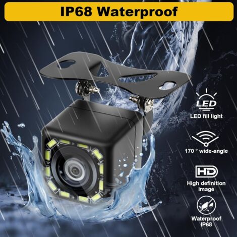 Caméra De Recul 720P étanche IP68 - Vision Nocturne, Angle 170°, Câble 6m Pour Voiture, Camping-car