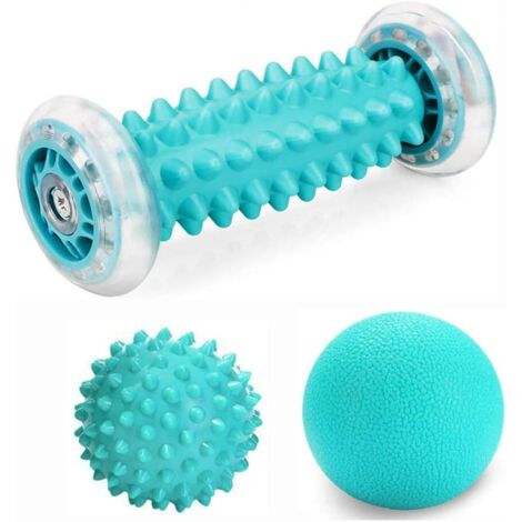 Kit Elvire Sport – Rouleau De Massage En Mousse EVA 2-en-1 Avec Balle De Trigger Point Et Masseur Pieds Pour Soulager Dos, Jambes Et Fasciite