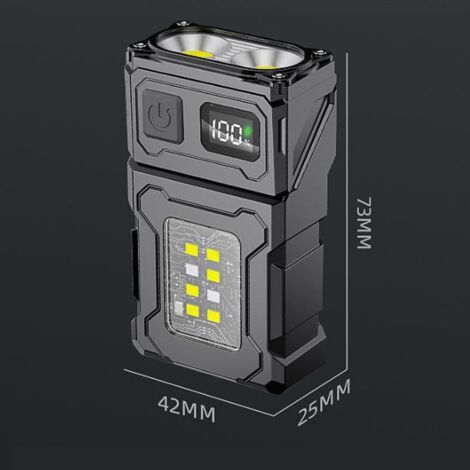 Whoonly Lampe torche puissante Alimentation portable batterie de 20 000 mAh 3 en 1 multifonctionnel Luminosité de 6000 lumens, étanche