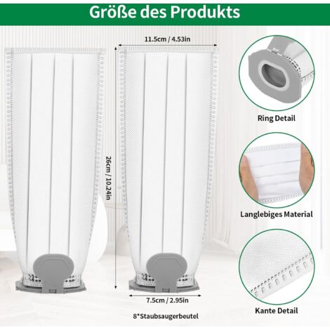 Lot de 40 sacs à poussière pour aspirateur sans fil Kobold VB100 VB 100