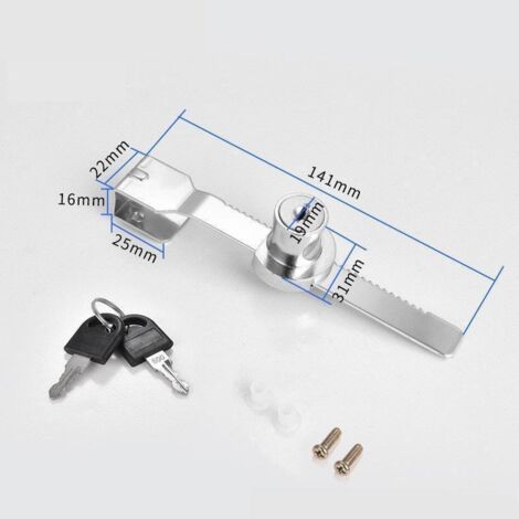 Cadenas à Coulisse A2ZWORLD Pour Terrarium Ou Vitrine - 2 Clés Incluses