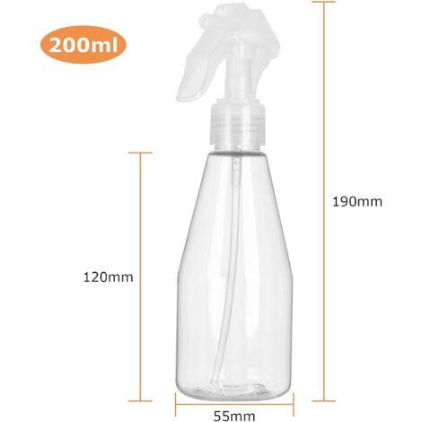 QWORK® Lot de 4 flacons pulvérisateurs de 500 ml, noir, pour coiffure, soin des plantes florales, nettoyage QWORK® Lot de 4 flacons pulvérisateurs de 500 ml, noir, pour coiffure, soin des plantes florales, nettoyage