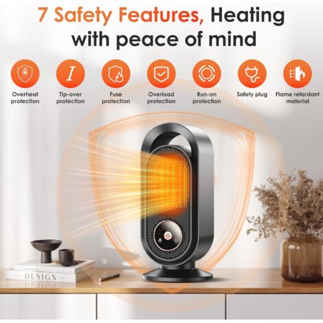 1 Pack 800W Petit Radiateur électrique Portable Pour Usage Interieur Mini Radiateur Bureau Silencieux Et Radiateur Sur Ceramique Ptc 98282661