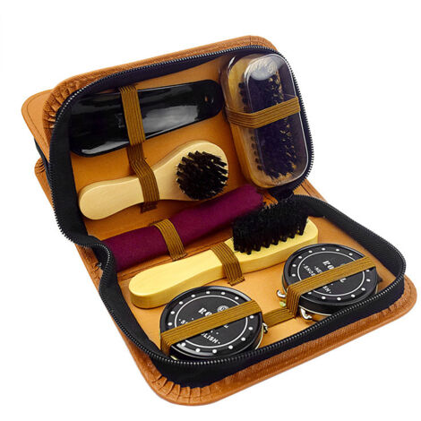 Stone and Clark Kit de cirage de chaussures 12 pièces - Kit d'entretien