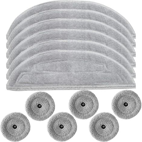 Applicable 12 pièces chiffon de nettoyage de rechange pour Roborock S8 MaxV Ultra, S8 Max Ultra Robot aspirateur,compatible avec VibraRise 3.0,6 chiffon + 6 bord chiffon de nettoyage Accessoires (1/5)