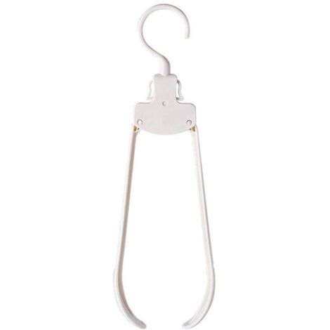 Cintres Pliables, Lot de 5, Blanc, Design Ergonomique Anti-Déformation, Gain de Place, Voyage, Pratique, Amovible, Antiglisse, Séchage Rapide, Plastique Résistant, Cintres Adulte