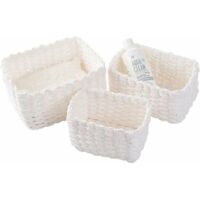 Panier De Salle De Bain, Panier Tressé, Panier Empilable, Panier Pour Serviettes D'invités, Paniers D'étagère, Paniers Tressés, Boîte De Rangement Pour Petits Objets, Cosmétiques, Idéal Comme