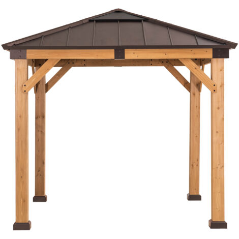 Zedernholz Gazebo RAPI in Braun - 273cm x 273cm