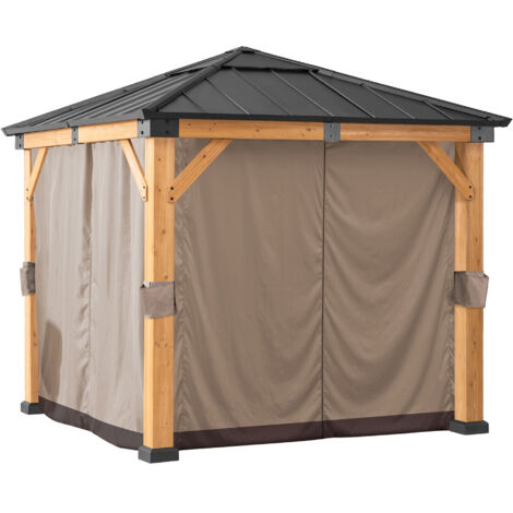 Tenda per gazebo in legno cedro 273cm x 273cm