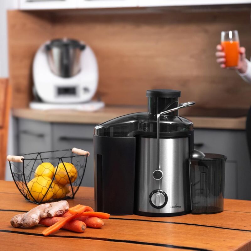 Centrifugeuse Extracteur De Jus 1000W - 2 Vitesses, Grande Bouche 65mm - Argent