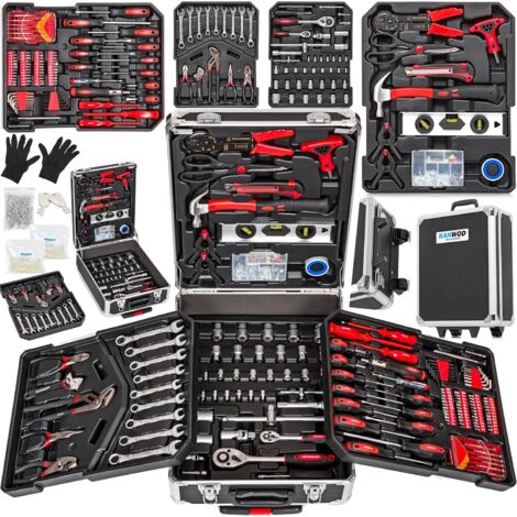 Outil Multifonction Pliable 16 En 1 – Clé à Molette, Tournevis, Clés Hexagonales – Rouge
