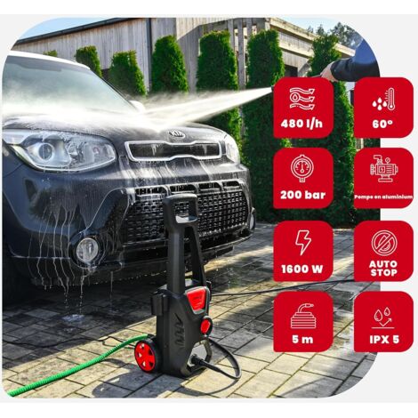 Yard Force Hogedrukreiniger EW U11B, 1600W, werkdruk max. 120 bar, waterdoorloop 400 l/u, 3 meter drukslang met sproeipistoolhouder en turbomondstuk, zwart Yard Force Hogedrukreiniger EW U11B, 1600W, werkdruk max. 120 bar, waterdoorloop 400 l/u, 3 meter drukslang met sproeipistoolhouder en turbomondstuk, zwart