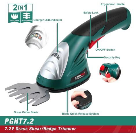Outil Jardin 2 En 1 Sans Fil : Cisaille à Gazon Et Taille-haie - Compatible Batteries Makita 20V - 3