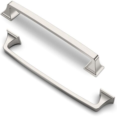 10 pièces Poignées Espacement des Trous de 160 mm Nickel Brossé Poignées de Meubles Poignées de Placard Poignées de Cuisine Poignées de Tiroir de Meubles (1/5)