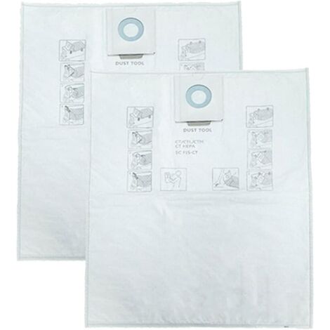 Lot de 2 sacs d'aspiratEU pour aspiratEU Festool CT36E CT CTM26 (1/5)