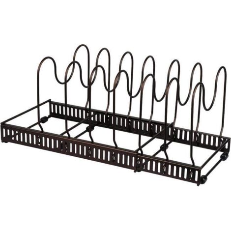 Porte Couvercle de Pot, Poêles et Couvercles en Métal Lourd avec 7 Compartiments e ,Ne rouille pas (SKU produit : 90317793 SKU Offre : S102076) (1/3)