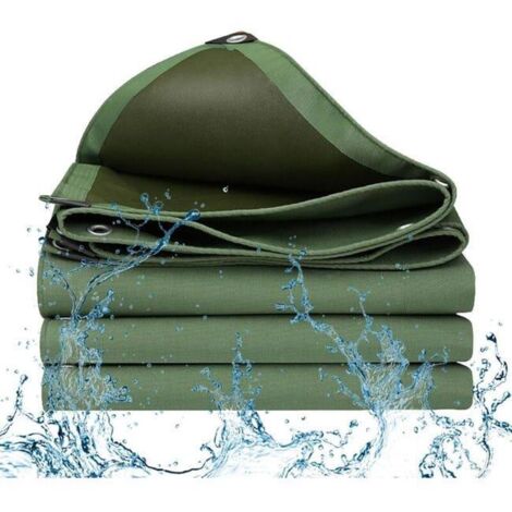Bâche 5x7m - 400g/m², Ultrixe Bache Exterieur Impermeable pour Chauffage de Bois, Jardin ou comme bache Piscine hivernage, avec œillets, Indéchirable (SKU produit : 96598101 SKU Offre : 25708FS03) (1/4)