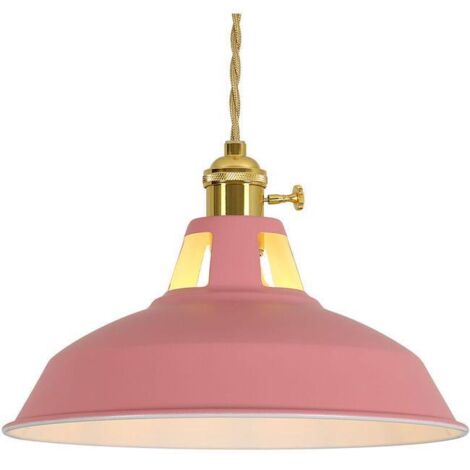 Suspension Pendante Rétro Industrielle Rose pour Restaurant, Cuisine, Salon, Chambre Décoration Vintage (SKU produit : 91274802 SKU Offre : S123683) (1/4)