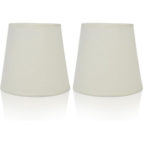 Petit Abat-Jour, 2pcs Tonneau Tissu Abat-Jour Suspension Abat-Jour Lustre Moderne Mini Abat-Jour pour Lampe De Table Et Applique Murale(Blanc)