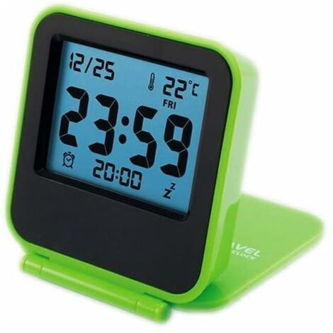 Petit réveil de voyage numérique, horloge de température de calendrier pliante portable (SKU produit : 95007766  SKU Offre : 1213CTD28) (1/4)