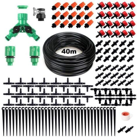 Système d'irrigation de jardin, 158pcs micro goutte à goutte kit d'arrosage automatique, jardin, pelouse, plantes kit d'arrosage DIY (1/4)