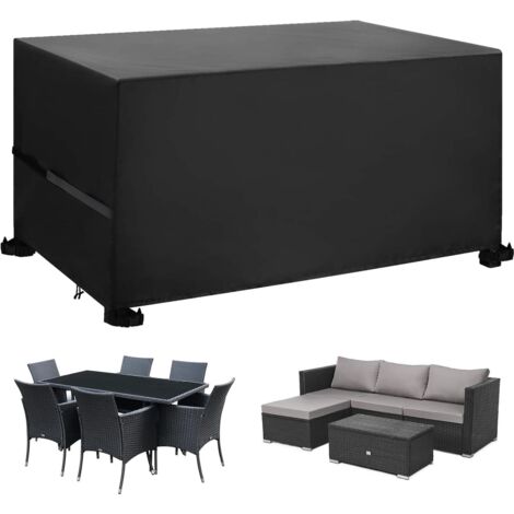 Housse de Protection imperméable pour Meubles de Jardin 210 D, Tissu Oxford résistant aux UV pour Chaise de Table, canapé-123  123  74cm (1/4)