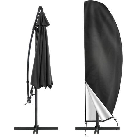 Auvent Parasol Cantilever 3m à 4m, Tissu Oxford 600D Robuste, Résistant à l'eau, avec Trous de Ventilation 280cm (308145cm)