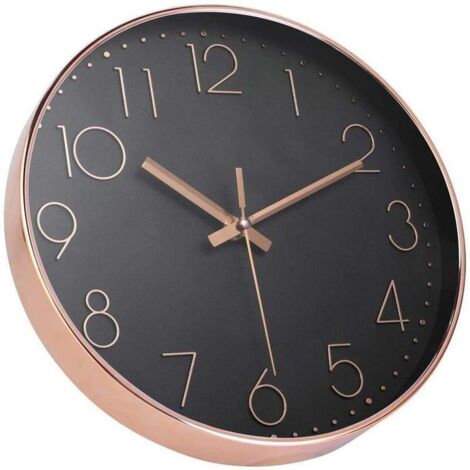 Horloge Murale Vintage Bois 25,4 Cm – Silencieuse Sans Tic-Tac – Design Naturel Élégant Pour Salon, Chambre, Cuisine