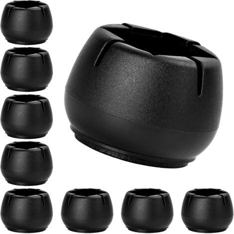 Patin de pied de meuble Silicone Table et Chaise Antidérapantes Pieds, 32 Pièces Capuchons de Jambe de Chaise en Silicone Noir (45-50mm) (1/5)