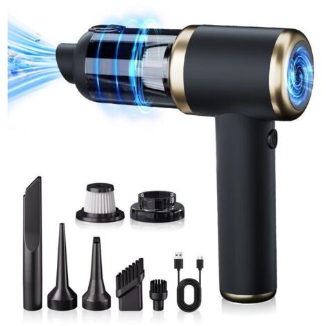 Aspirateur de voiture portatif sans fil, aspirateur portable à double usage pour voiture et maison, chargement sans fil (1/3)