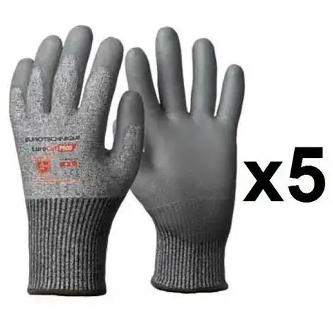 5 paires de gants anticoupures HPPE enduction polyuréthane P500 Eurotechnique - Taille: 11 (SKU produit : 92866770 SKU Offre : 829ST02)