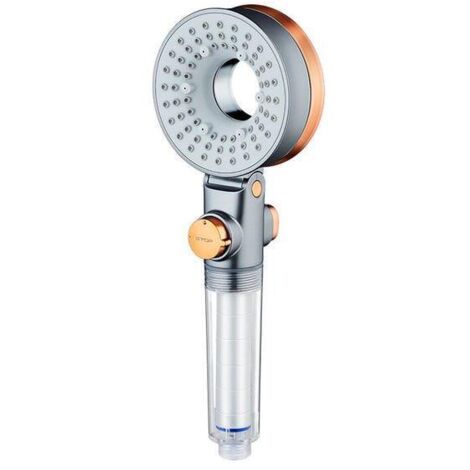 Pommeau de Douche Economie D'eau, Anti Calcaire Douchette avec Filtre, Haute Pression Pomme avec 3 Modes de Jet, SPA Pomme de Douche (1/4)