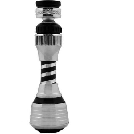 Aérateur de Robinet Pivotant 360° Tuyau 12 cm long Economiseur d'Eau 2 Jets Compatible Filetage M22 / M24 (SKU produit : 93180635 SKU Offre : 925SLTPJ20) (1/4)