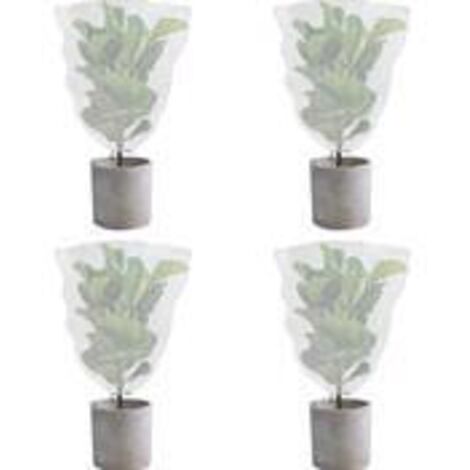 Filet de protection contre les insectes, 31,5 x 39,4 pouces avec cordon de serrage - Filet pour plantes en filet de protection contre (paquet de 4) (1/3)