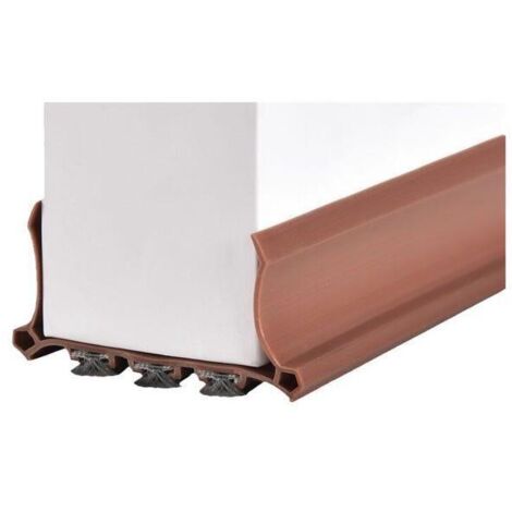 Bande d'étanchéité pour bas de porte, boudin de porte, bande de laine épaisse pour butée de porte, bande d'isolation phonique pour moquette (marron) 1105MD06) (1/4)