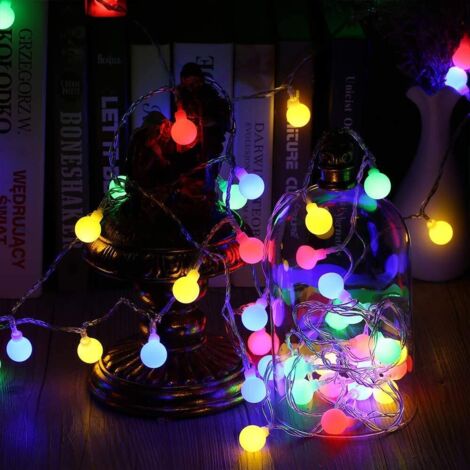 BrizLabs Weihnachten Lichterkette Kugeln, 12M 120 LEDs Warmweiß Globe Partylichterkette Außen 8 Modi Strom Weihnachtsbeleuchtung für Innen Outdoor Balkon Garten Hochzeit Party Halloween Deko (1/5)