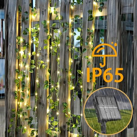 Guirlande lumineuse de 10 m pour sapin de Noël, idéale pour la décoration extérieure d'un pavillon de mariage, d'une fête du Nouvel An (doré) - Gamm vert