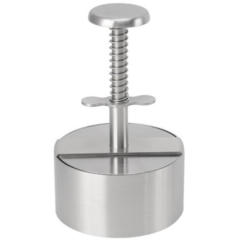 Presse à hamburgers, revêtement antiadhésif en acier inoxydable, pressage et façonnage manuels des galettes, spécialement conçue pour les cuisines domestiques, utilisation simple et uniforme. (1/4)