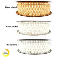 Kit Ruban LED Professionnel 5050 60 LED/m de 25 ou 50 mètres RGB étanche (IP67) avec contrôleur 220V Longueur: 50 mètres (SKU produit : 93627085 SKU Offre : 1101dd33)