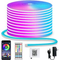 Bande LED néon RGB 30 m – 2400 LEDs – Contrôle par application et télécommande – Étanchéité IP65 – Ambiance personnalisable