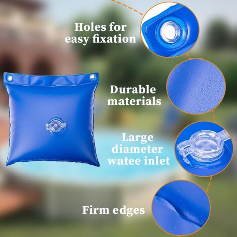 Poolabdeckungs-Gewichte Mit Haken & Seil – 8 Stück, PVC-Wassersäcke Für Winter