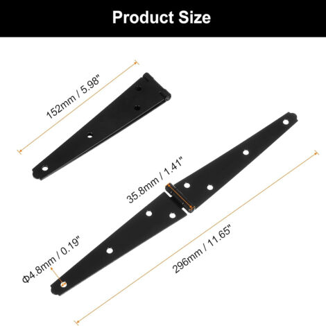 Zwarte ijzeren T-scharnier t scharnieren kabinet schuur deur tuin houten poort 4''/6''/8''/10''/12'' voor lichte poorten & deuren zwarte meubels 8 inches Zwarte ijzeren T-scharnier t scharnieren kabinet schuur deur tuin houten poort 4''/6''/8''/10''/12'' voor lichte poorten & deuren zwarte meubels 8 inches