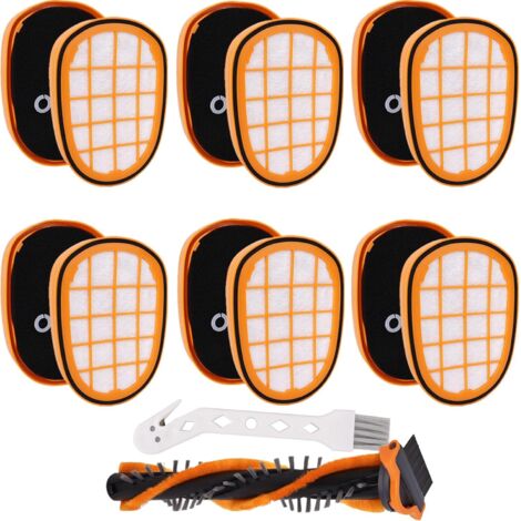 Kit di accessori per aspirapolvere Philips, compatibile con FC6728 FC6727 FC6822, con 1 spazzola rotante + 6 filtri + 1 piccola spazzola bianca (1/5)