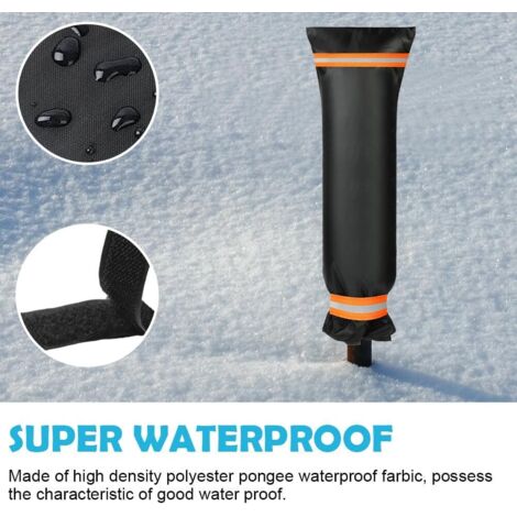 Set da 2 coperture invernali antigelo per rubinetti da esterno, riutilizzabili, con striscia riflettente. | Leroy Merlin
