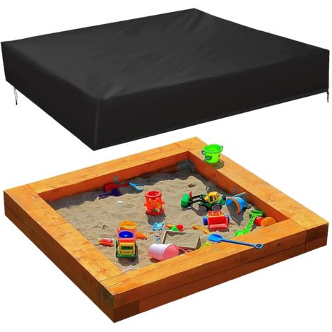 Copertura per sabbiera, copertura impermeabile per sabbiera in tessuto Oxford per bambini, 120 x 120 cm, copertura protettiva antipolvere con coulisse, per piscina, patio, giardino (1/5)