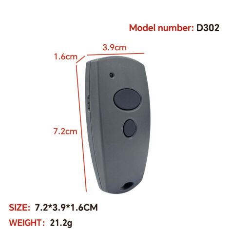 Lntyq Telecomando per porta da garage 868 MHz, per 4020 TX03-868-4