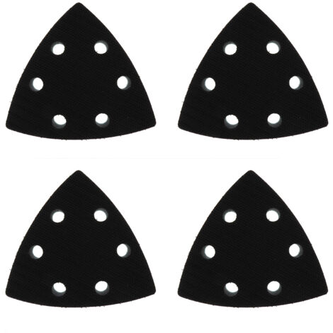 pezzi 90 x 90 mm di tamponi per lucidatura per levigatrice triangolare, tamponi per lucidatura in spugna morbida triangolare a 6 fori, adatti a tutte le levigatrici triangolari standard