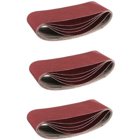 Confezione da 15 nastri abrasivi da 100 mm x 915 mm, grana 240, ossido di alluminio - per lavorazione del legno, lucidatura dei metalli, affilatura coltelli (1/5)
